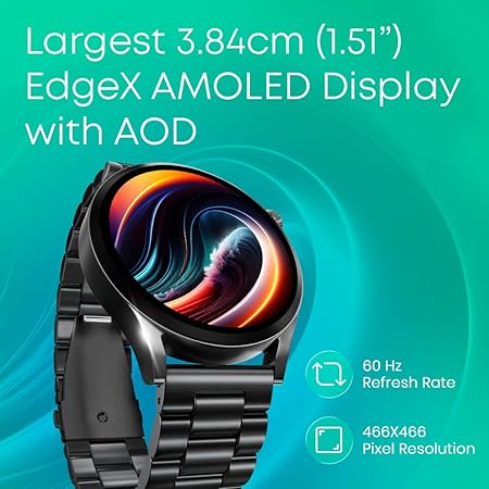 Fastrack Radiant FX4 1.51" AMOLED Metal Smart Watch