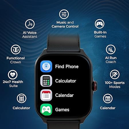 Titan Zeal 1.85" AMOLED Metal Case Smart Watch