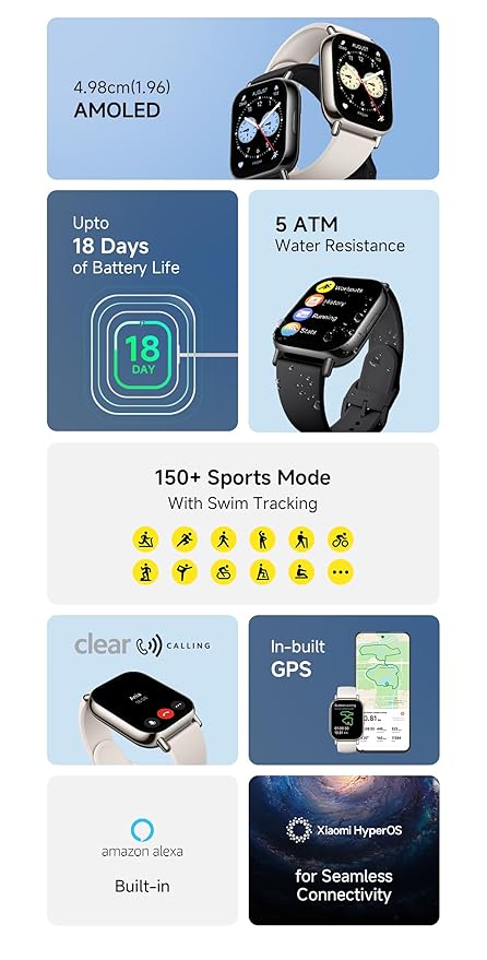Redmi Watch 5 Lite Smart Watch With AI Noise Reduction Light Gold Color