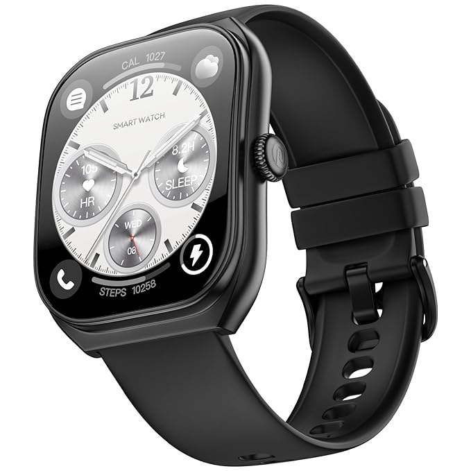 Noise Icon Arc 2.01" Immersive Curved Display Smartwatch With Jet Black Color