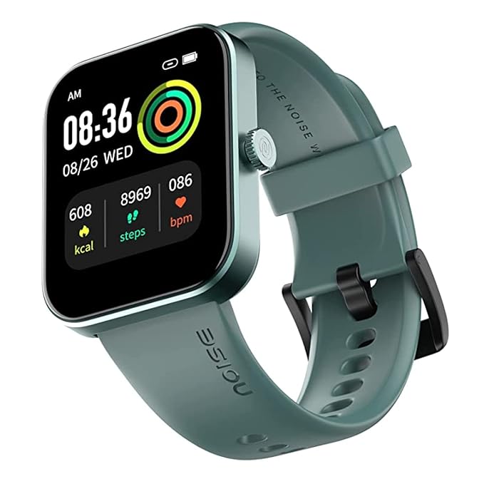 Noise ColorFit Pulse Grand Smart Watch In Oilve Green Color