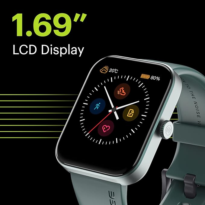 Noise ColorFit Pulse Grand Smart Watch In Oilve Green Color